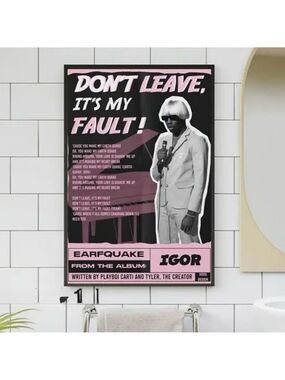 Tyler, The Creator "EARFQUAKE" Canvas Print Music Poster Wall Art